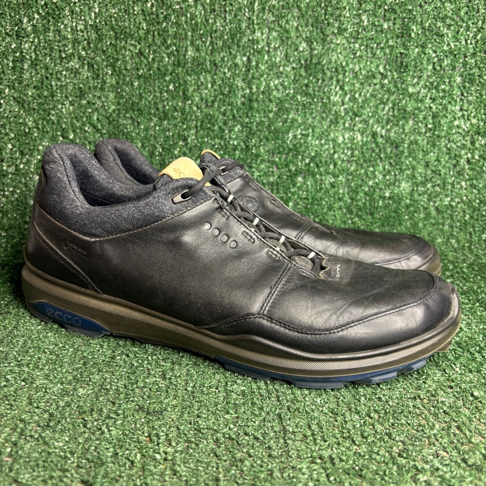 ECCO Biom Hybrid 3 Gore-Tex Waterproof Leather Spikeless Golf Shoes Black Men 11